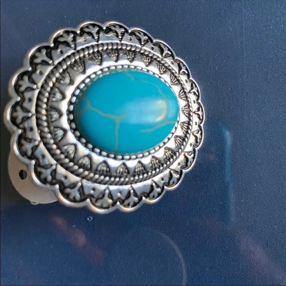 👉 Boho Unique Oval Turquoise Ring
